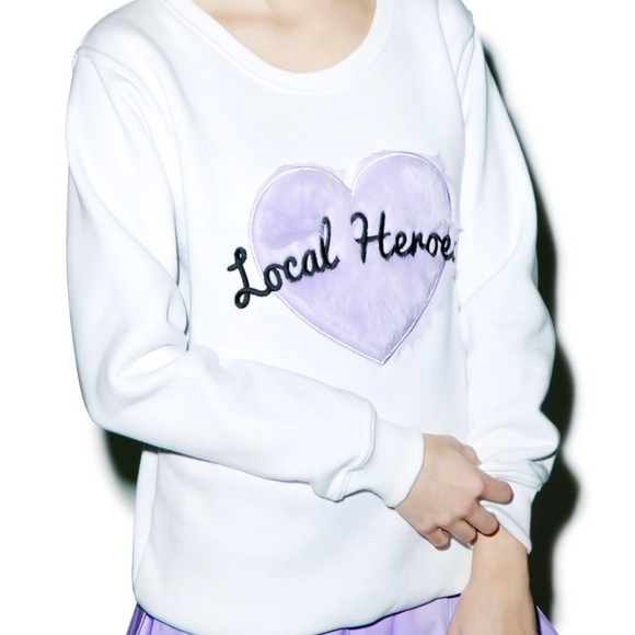 [NWT] Local Heroes fur heart cozy sweatshirt - Picture 6 of 8